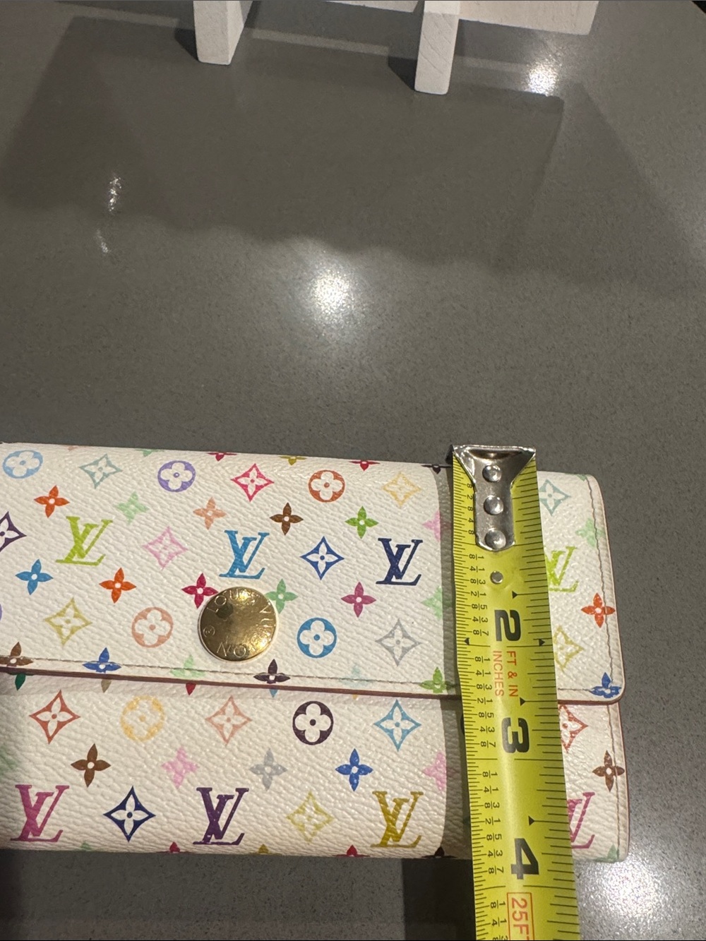 Louis Vuitton Authentic Monogram Takashi Murakami Multicolor Monogram Wallet. - Picture 14 of 15